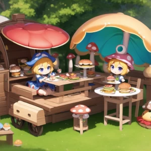 きのこの森のハンバーガー屋さん