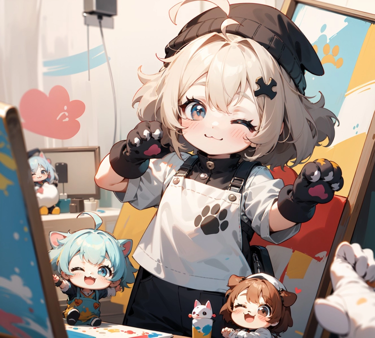 足跡ぺたぺた…あ、おかえりなさーい