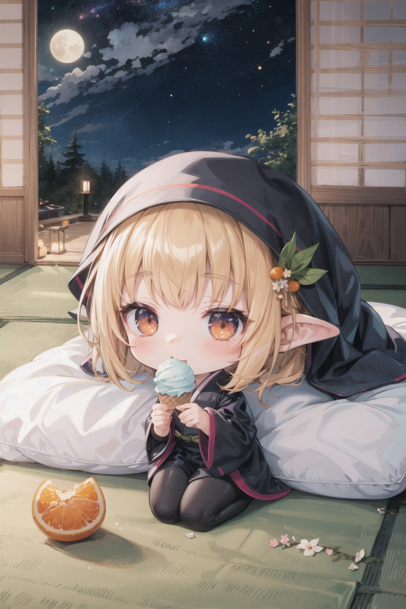 眠る前は・・・