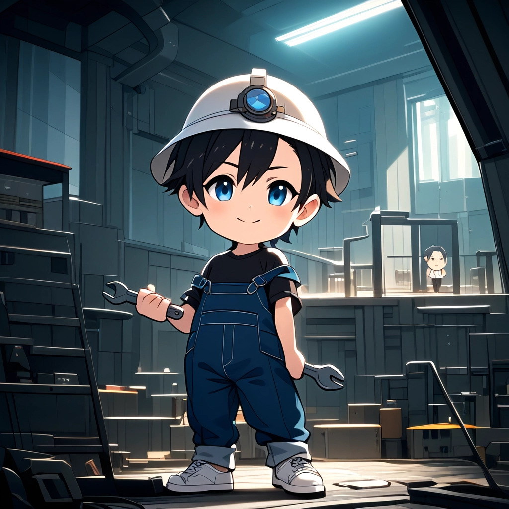 工場で働く男性