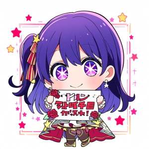 プラカードを持ったアイ