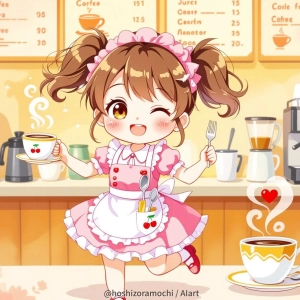 午後のカフェタイムの妖精 - Afternoon Cafe Time Fairy